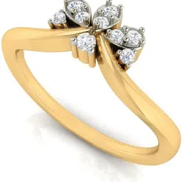 avsar Avsar Real Gold Minal Ring AVR176YB 14kt Cubic Zirconia Yellow Gold ring image 4