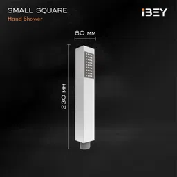 ibey Square Handheld Shower Head | High-Pressure Water-Saving ABS Chrome Shower Handheld image 3