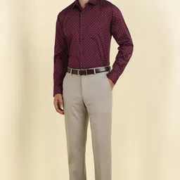 allen solly Men Slim Fit Polka Print Formal Shirt image 2
