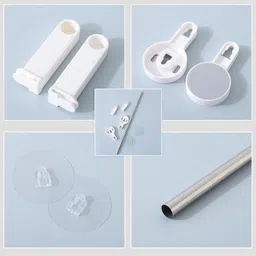 adoxer Single Rod Towel Holder (Pack of 1) Silver Towel Holder image 5