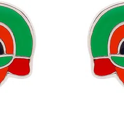 NIPURA Nipura Kids 925 Sterling Silver Rhodium-Plated Enamel Giraffe Stud Earrings Silver Stud Earring-picture-15