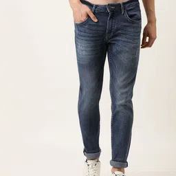 Flying Machine Men Blue Michael Slim Tapered Fit Heavy Fade Stretchable Jeans-picture-41