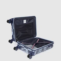 Tommy Hilfiger Printed Hard 4 Wheels 360-Degree Rotation Cabin Trolley Bag image 3