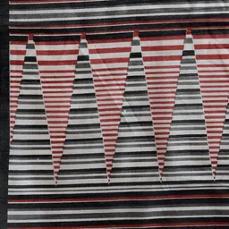 Saree mall Grey & Black Striped Saree image 4