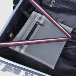 Tommy Hilfiger Printed Hard 4 Wheels 360-Degree Rotation Cabin Trolley Bag image 2