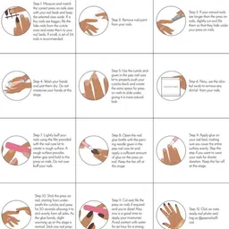 Pep Nails 24 Pcs Artificial Press On Nails Shade - Creme De Nude image 4