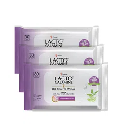 Lacto Calamine Set of 3 Oil Control Wipes with Neem & Aloe Vera - 30 Wipes Each-picture-24