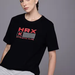 HRX by Hrithik Roshan Women Graphic Printed Oversized T-shirt-picture-24