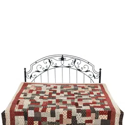 Exotic India Brown & Beige Printed 300 TC Reversible Queen Bedsheet - 2.66 m x 2.22 m-image-41