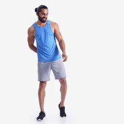 Men's Fitness Cardio Training Tank Top 100 - Blue-image-78