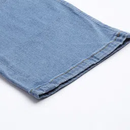 Sztori Men Plus Size Blue Slim Tapered Fit Low Distressed Light Fade Stretchable Jeans image 5