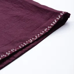 Indo Era Women Purple Sequinned Kurta with Palazzos & With Dupatta image 5