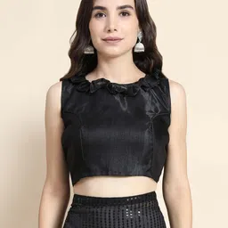 CLEMIRA Embellished Sequinned Pure Georgette Saree image 5