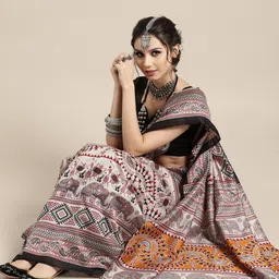 Saree mall Warli Saree with Sleek border-picture-14