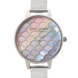 OLIVIA BURTON LONDON Women Mother of Pearl & Patterned Dial Stainless Steel Watch OB16US46-picture-2