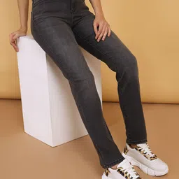 Wrangler Women Slim Fit High Rise Clean Look Heavy Fade Stretchable Jeans-image-81