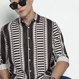 The Indian Garage Co Relaxed Fit Geometric Printed Casual Shirt-picture-28