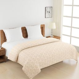 SWAYAM Beige & Off White Ethnic Motifs AC Room 120 GSM Double Bed Comforter-picture-44