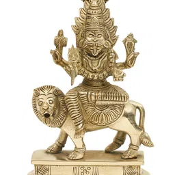 Exotic India Gold-Toned Fierce Goddess Pratyangira Showpiece-picture-31