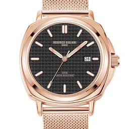 RODERICO GIULIANI Unisex Black Dial & Rose Gold Toned Stainless Steel Bracelet Style Straps Analogue Watch RG-MMSA75000003-picture-28