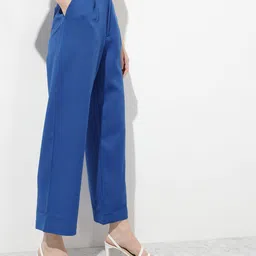 DressBerry Women Old Money Vibe High Waist Retro Wide Trousers-image-49