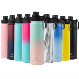 Solara Stainless Steel Vacuum Insulated Water Bottle, Pink Teal- 650ML-picture-14