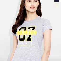 Fabflee Women Multicoloured 3 Printed V-Neck Extended Sleeves Applique T-shirt-picture-12