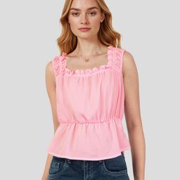 Mast & Harbour Cinched Waist Crop Top-picture-32