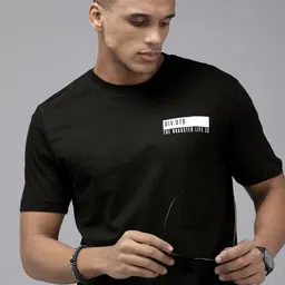 Roadster Men Black Pure Cotton T-shirt-picture-18