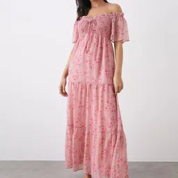 DOROTHY PERKINS Floral Print Smocked Chiffon Maxi Tiered Dress-picture-32