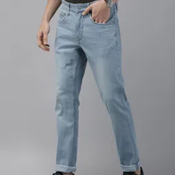 U S Polo Assn Denim Co Men Blue Slim Fit Mid-Rise Light Fade Stretchable Jeans-image-87