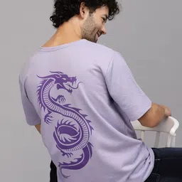 Rigo Men Printed Drop Shoulder Sleeves Cotton Oversize Fitted T-shirt-picture-24