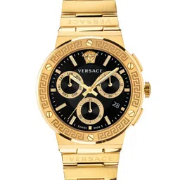 Versace Men Embellished Dial & Stainless Steel Bracelet Style Straps Analogue Watch VEZ900421-picture-15