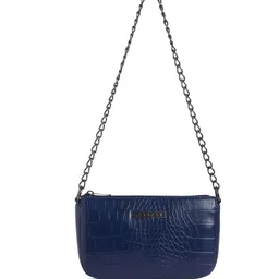 Caprese Croc-Textured Baguette Shoulder Bag-image-85