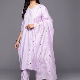 gerua by libas Libas Women Ethnic Motifs Yoke Design Regular Sequinned Kurta with Trousers  With Dupatta-picture-40