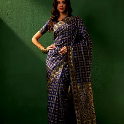 DIVASTRI Woven Design Zari Designer Banarasi Saree-image-59