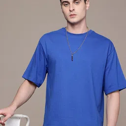 Moda Rapido Drop-Shoulder Sleeves Relaxed Fit T-shirt image 1