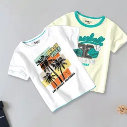 BAESD Boys Pack Of 2 Graphic Printed Round Neck Short Sleeves Cotton T-shirts-picture-38