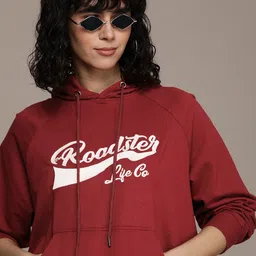 The Roadster Life Co. Brand Logo Printed Hooded Oversized Sweatshirt-picture-25