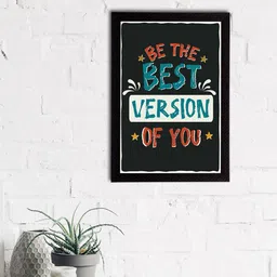 eCraftIndia Black & Red Motivational Quote Satin Matt Textured UV Art Painting-image-56