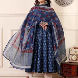KALINI Women Ethnic Motifs Printed Regular Kurta with Trousers & With Dupatta-picture-41