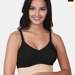 MeeMee Cream-Coloured & Black Bra Full Coverage Lightly Padded-picture-22