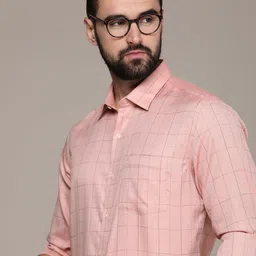 Arrow Men Slim Fit Checked Pure Cotton Auto Press Dual Weave Formal Shirt-picture-17