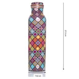 august collectives Abstract Multicolor Copper Water Bottle image 2
