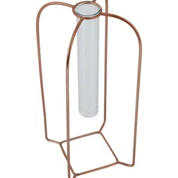 House of Sajja White Vertical Shaped Vase With Test Tube image 2