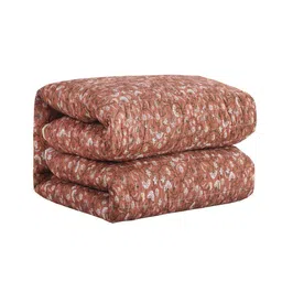 Modern Threads Bronze-Toned & White Set of 3 Floral Microfiber AC Room 110 GSM Double Bed Quilt image 4