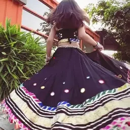 BAESD Girls Embroidered Mirror Work Ready to Wear Lehenga & Blouse image 4
