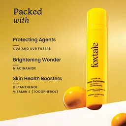 FoxTale CoverUp Dewy Finish SPF 50+PA++++ Broad Spectrum Sunscreen with Niacinamide - 50ml image 2