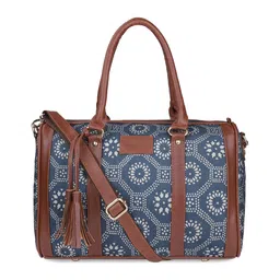 THE CLOWNFISH Lorna Printed Structured Hobo Bag with Tasselled image 4