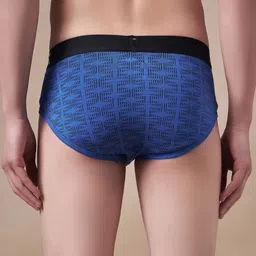 Masch Sports Pack Of 3 Geometric Printed Anti-Microbial Briefs BRF-3-PRT-EI-BLU-BLU-BLU image 2